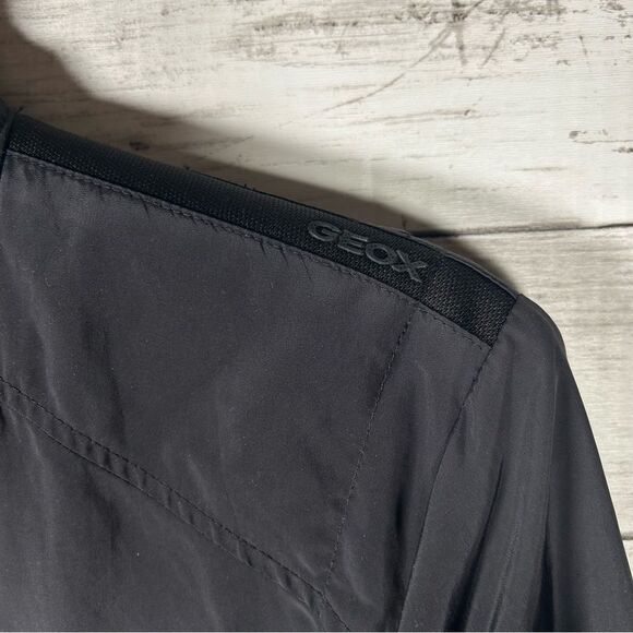 GEOX Womens Respira Utility Waterproof Breathable Italian Black Jacket Sz 10 - Picture 9 of 13